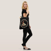 Boho Chic Osterhase Blumenkranz & Eier Frühling Tasche (Am Model)