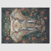 Boho Chic Painted Elephant Bohemisch Seidenpapier (Vorderseite)