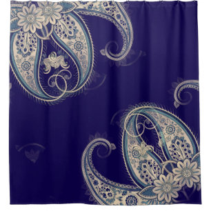 Boho Chic Paisley Nahtloses Muster Duschvorhang