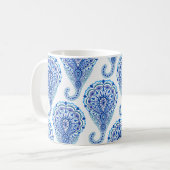 Boho Chic Paisley Seamless Oriental Kaffeetasse (Vorderseite Links)