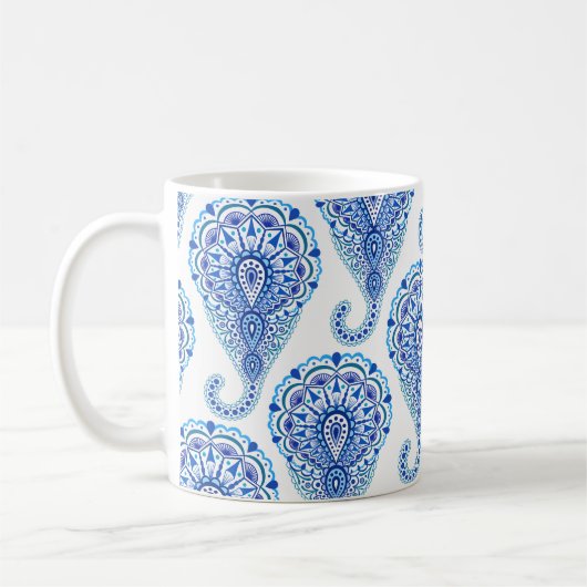 Boho Chic Paisley Seamless Oriental Kaffeetasse (Links)