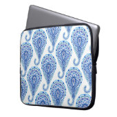 Boho Chic Paisley Seamless Oriental Laptopschutzhülle (Vorderseite Links)