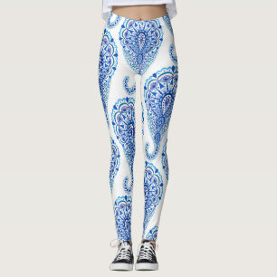 Boho Chic Paisley Seamless Oriental Leggings