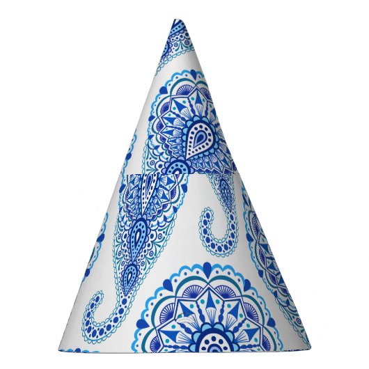 Boho Chic Paisley Seamless Oriental Partyhütchen (Rechts)