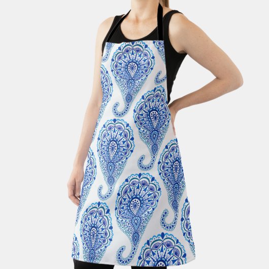 Boho Chic Paisley Seamless Oriental Schürze (InSitu)