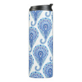 Boho Chic Paisley Seamless Oriental Thermosbecher (Nach links gedreht)