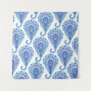 Boho Chic Paisley Seamless Oriental Wandteppich