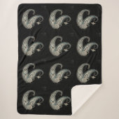 Boho Chic Paisley Seamless Pattern Sherpadecke (Vorderseite)