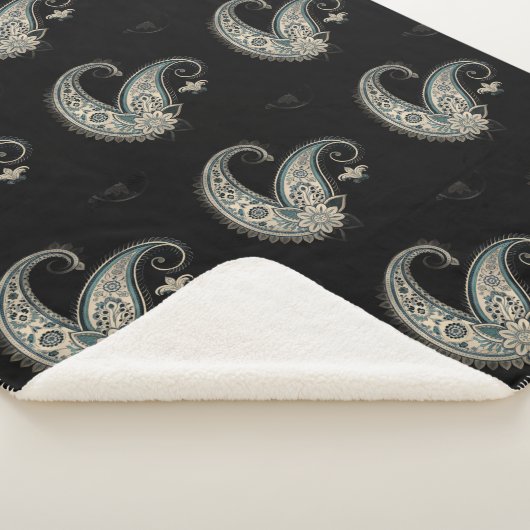 Boho Chic Paisley Seamless Pattern Sherpadecke (3/4)