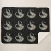 Boho Chic Paisley Seamless Pattern Sherpadecke (Vorderseite (Horizontal))