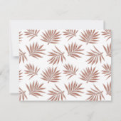 Boho Chic Palm Leaf Vielen Dank Mitteilungskarte (Rückseite)