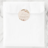 Boho Chic Pampas Grass Baby Dusche Vielen Dank Runder Aufkleber (Tasche)