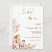 Boho Chic Pampas Grass | BRAUTPARTY Einladung (Vorderseite)