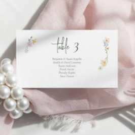 Boho chic Pastel Blume Hochzeit Platzkarten