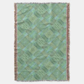 Boho Chic Patchwork Aquamarine Decke (Vorderseite Vertikal)