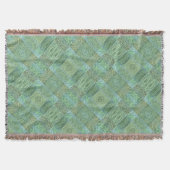 Boho Chic Patchwork Aquamarine Decke (Vorderseite)
