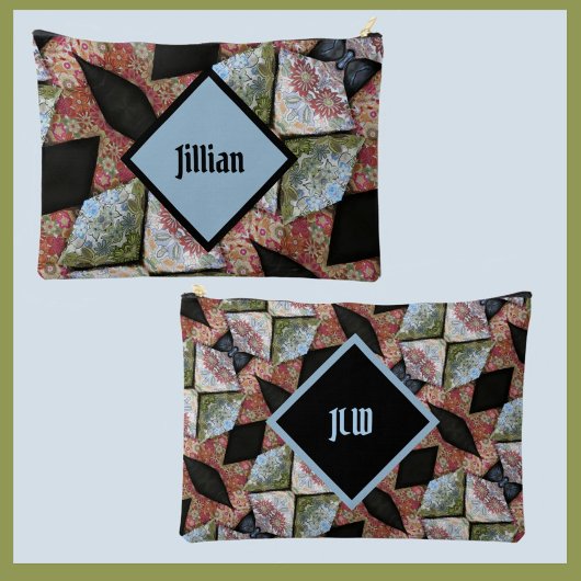 Boho Chic Patchwork Multi Color Zubehörtasche