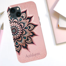 Boho Chic Personalisiert Floral Mandala Rose Gold