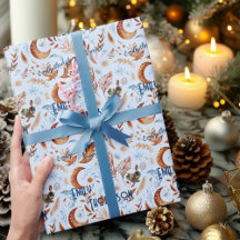 Boho Chic Personalisiert Wrapping Paper mit Floral