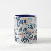 Boho Chic personalisierte Umarmung mit Himmelsflor Tasse (Zentrum)