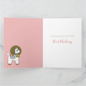 Boho chic pinata llama BIrthday Card Karte (Innenseite)