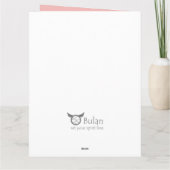 Boho chic pinata llama BIrthday Card Karte (Rückseite)