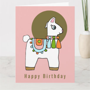 Boho chic pinata llama BIrthday Card Karte