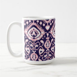 Boho chic pink and marine ikat Stammesmuster Tasse