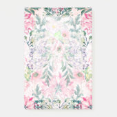 Boho Chic Pink Floral Watercolor Botanisch Post-it Klebezettel (Vorderseite)