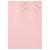 Boho Chic Pink & Ivory Greenery Blumengeschäft Klemmbrett (Rückseite)