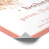 Boho Chic Pink Sun | Bohemische Definition von Reg Poster (Ecke)