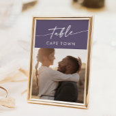 Boho Chic Plum Lila Foto Tischnummern