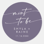 Boho Chic Plum Lila Münze zu sein Liebesaufkleber Runder Aufkleber (Vorderseite)