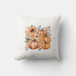 Boho Chic Pumpkin and Floral Patterns Erntedank Kissen