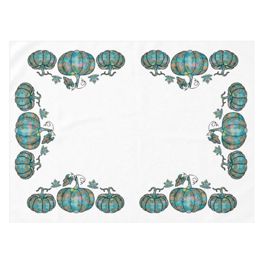 Boho Chic Pumpkin Tablecloth Tischdecke (Vorderseite (Horizontal))