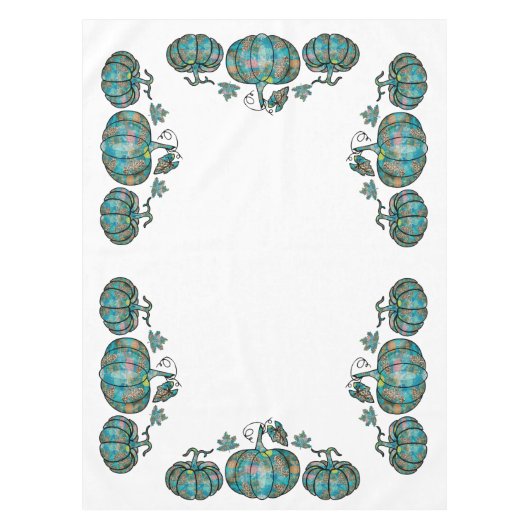 Boho Chic Pumpkin Tablecloth Tischdecke (Vorderseite)