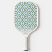 Boho Chic Quatrefolienmuster Personalisierter Text Pickleball Schläger (Rückseite)