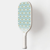 Boho Chic Quatrefolienmuster Personalisierter Text Pickleball Schläger (Links)