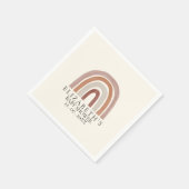 Boho Chic Rainbow Baby Shower for All Serviette (Ecke)