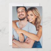 Boho Chic Retro Blumen Hochzeitsfoto Save The Date (Rückseite)