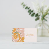 Boho Chic Retro Blumenmuster Visitenkarte (Stehend Vorderseite)