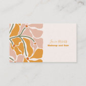 Boho Chic Retro Blumenmuster Visitenkarte (Vorderseite)