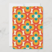 Boho Chic Retro der 70er Jahre Aquamarin Save the Ankündigung (Rückseite)