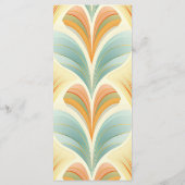 Boho Chic Retro farbenfrohe blumenreiche Hochzeit Menükarte (Rückseite)