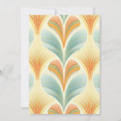 Boho Chic Retro farbenfrohe blumenreiche Hochzeit Save The Date (Rückseite)