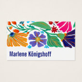 Boho Chic Retro Floral Handgemustertes Muster   (Vorderseite)