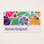 Boho Chic Retro Floral Handgemustertes Muster   (Vorderseite)