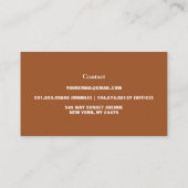 Boho Chic Retro Floral Visitenkarte (Rückseite)