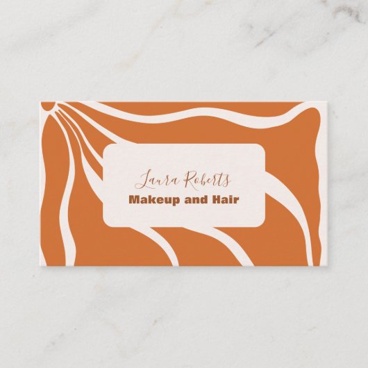 Boho Chic Retro Floral Visitenkarte (Vorderseite)