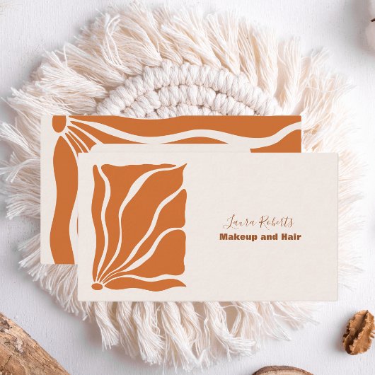 Boho Chic Retro Floral Visitenkarte